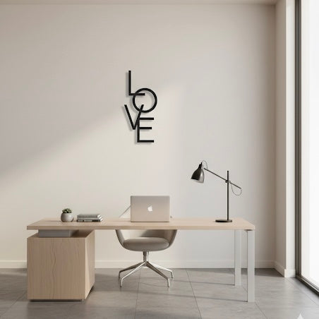 Quadro Love Minimal em ACM Fosco