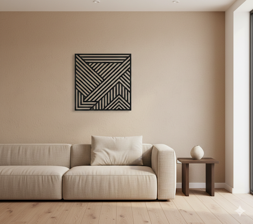 Quadro Geométrico Nexus em ACM Fosco