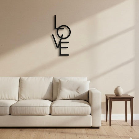 Quadro Love Minimal em ACM Fosco