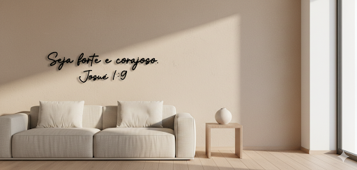 Quadro Seja Forte e Corajoso em ACM Fosco