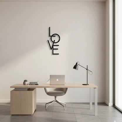 Quadro Love Minimal em ACM Fosco