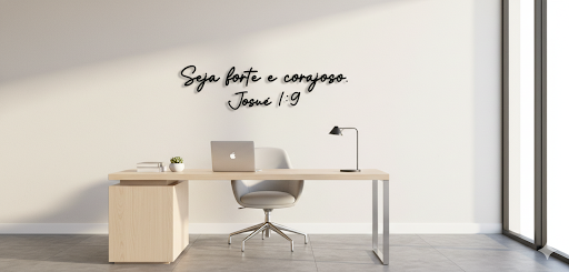Quadro Seja Forte e Corajoso em ACM Fosco