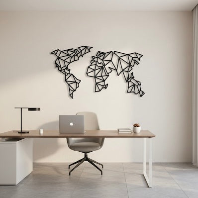 Quadro Mapa Geométrico em ACM Fosco