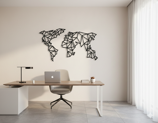 Quadro Mapa Geométrico em ACM Fosco