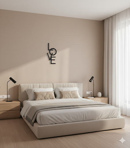 Quadro Love Minimal em ACM Fosco