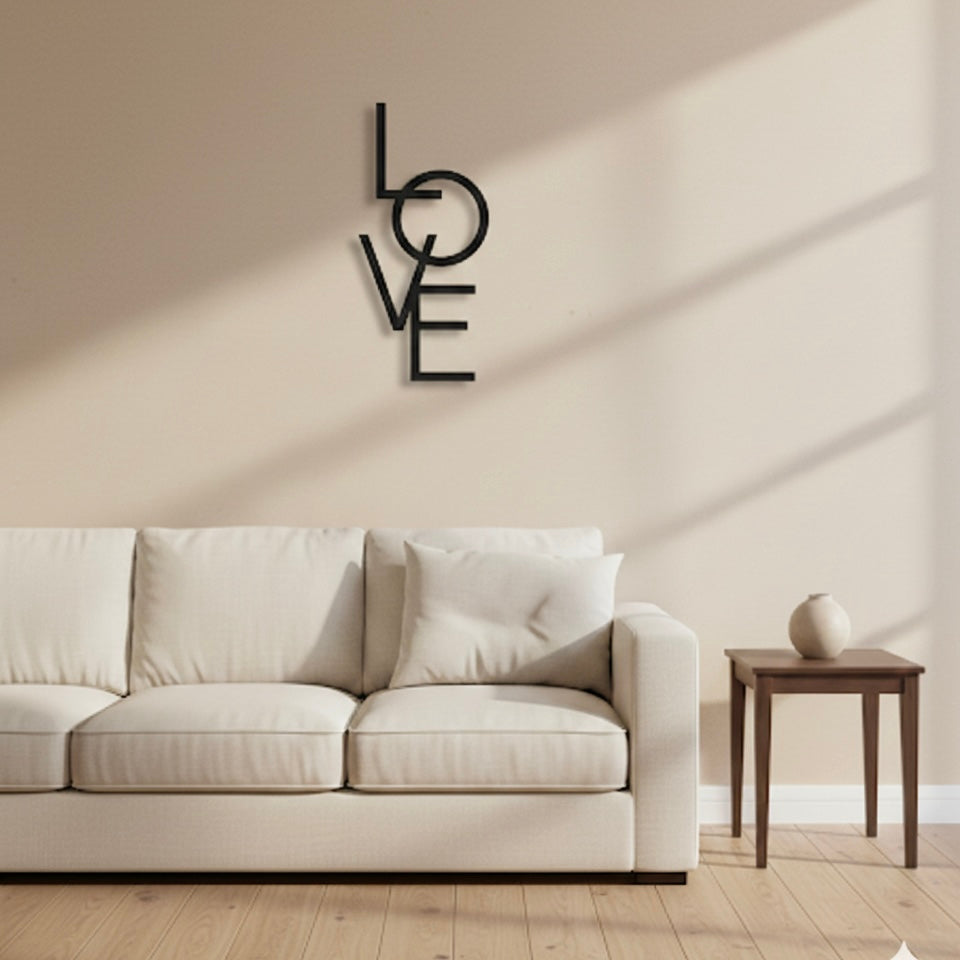 Quadro Love Minimal em ACM Fosco